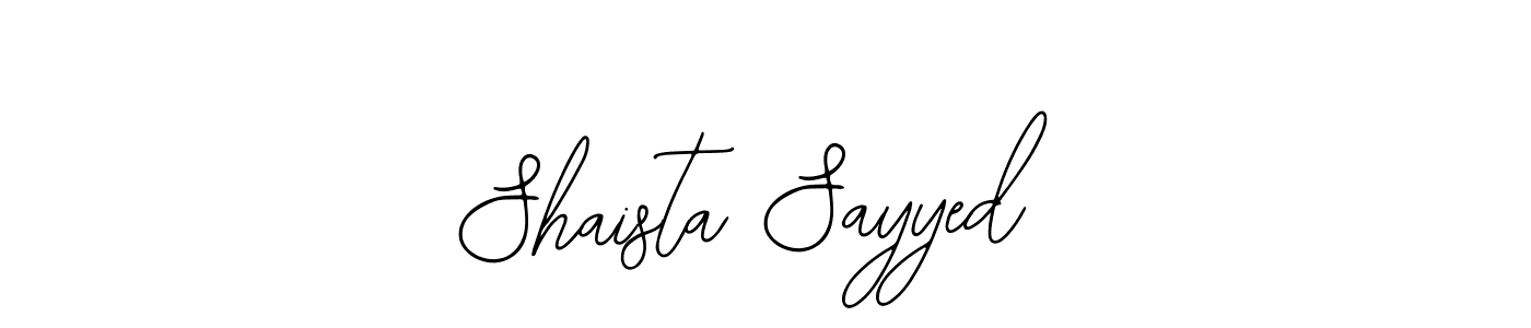 Make a beautiful signature design for name Shaista Sayyed. With this signature (Bearetta-2O07w) style, you can create a handwritten signature for free. Shaista Sayyed signature style 12 images and pictures png