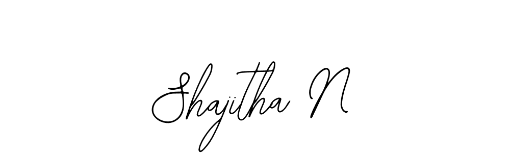 How to make Shajitha N name signature. Use Bearetta-2O07w style for creating short signs online. This is the latest handwritten sign. Shajitha N signature style 12 images and pictures png