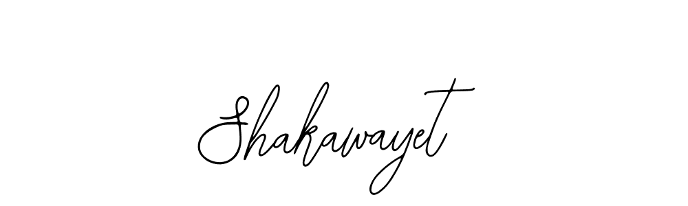 Use a signature maker to create a handwritten signature online. With this signature software, you can design (Bearetta-2O07w) your own signature for name Shakawayet. Shakawayet signature style 12 images and pictures png