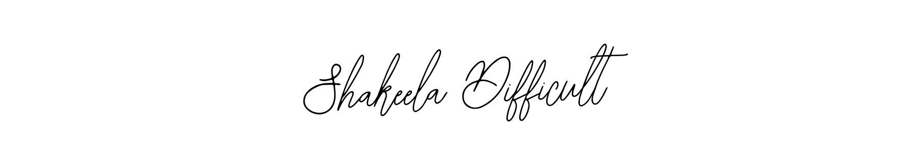 Also we have Shakeela Difficult name is the best signature style. Create professional handwritten signature collection using Bearetta-2O07w autograph style. Shakeela Difficult signature style 12 images and pictures png