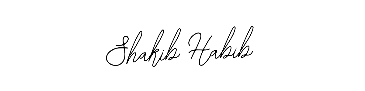 You should practise on your own different ways (Bearetta-2O07w) to write your name (Shakib Habib) in signature. don't let someone else do it for you. Shakib Habib signature style 12 images and pictures png