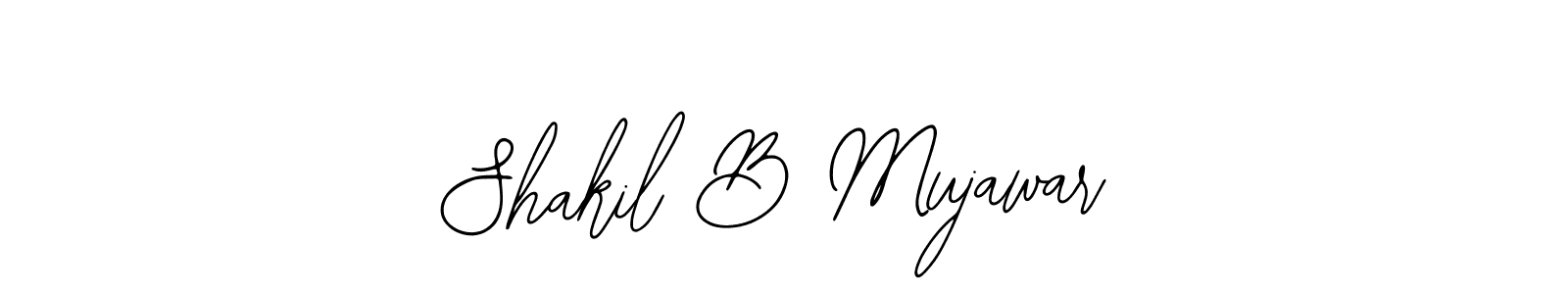 The best way (Bearetta-2O07w) to make a short signature is to pick only two or three words in your name. The name Shakil B Mujawar include a total of six letters. For converting this name. Shakil B Mujawar signature style 12 images and pictures png