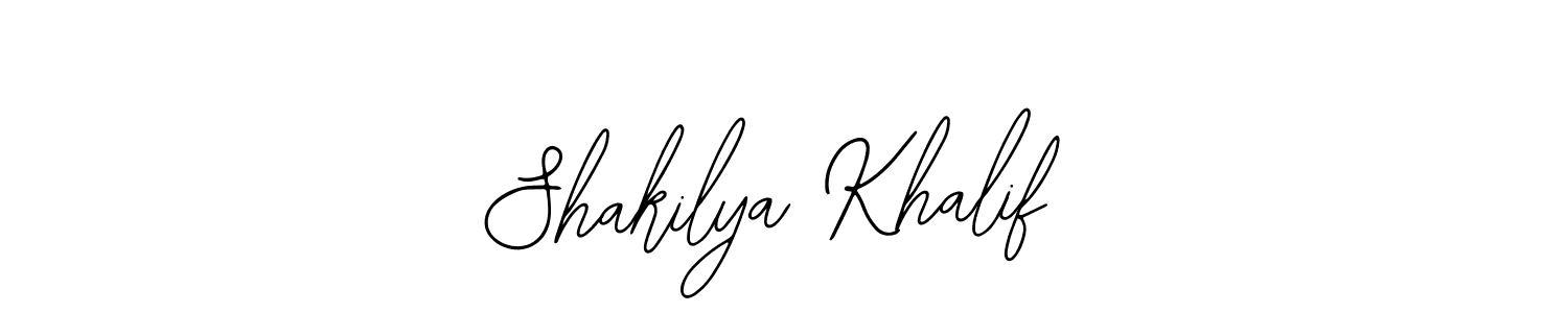 How to make Shakilya Khalif name signature. Use Bearetta-2O07w style for creating short signs online. This is the latest handwritten sign. Shakilya Khalif signature style 12 images and pictures png