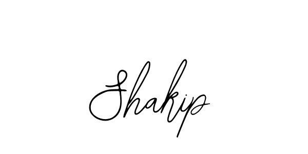 How to make Shakip name signature. Use Bearetta-2O07w style for creating short signs online. This is the latest handwritten sign. Shakip signature style 12 images and pictures png