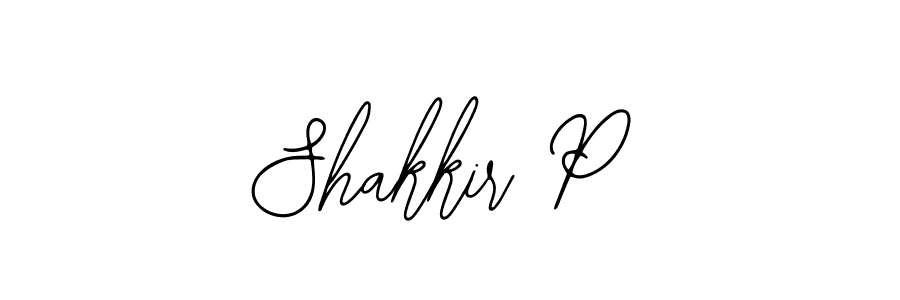 Design your own signature with our free online signature maker. With this signature software, you can create a handwritten (Bearetta-2O07w) signature for name Shakkir P. Shakkir P signature style 12 images and pictures png