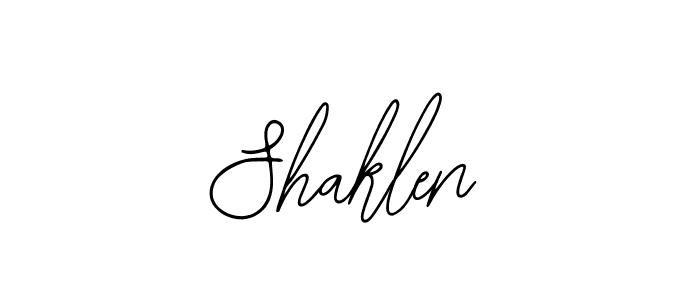 How to make Shaklen name signature. Use Bearetta-2O07w style for creating short signs online. This is the latest handwritten sign. Shaklen signature style 12 images and pictures png