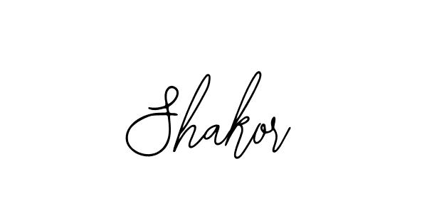 Design your own signature with our free online signature maker. With this signature software, you can create a handwritten (Bearetta-2O07w) signature for name Shakor. Shakor signature style 12 images and pictures png