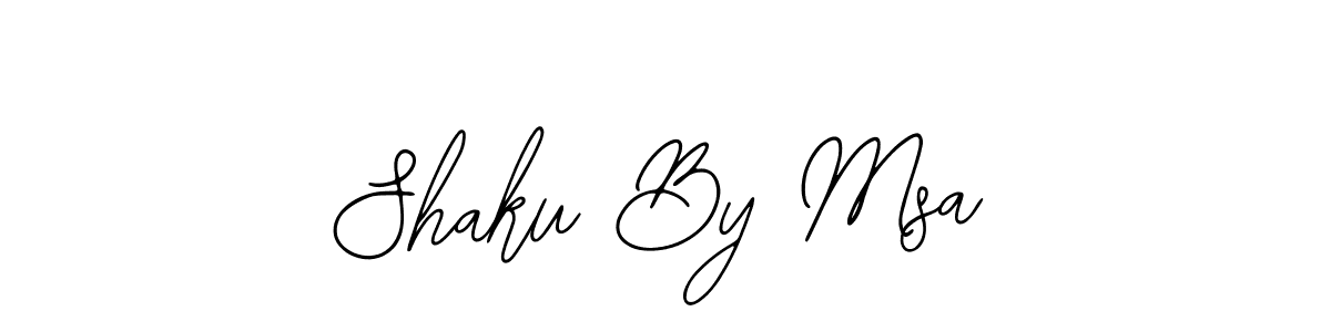 Use a signature maker to create a handwritten signature online. With this signature software, you can design (Bearetta-2O07w) your own signature for name Shaku By Msa. Shaku By Msa signature style 12 images and pictures png