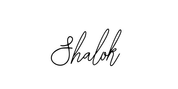 Use a signature maker to create a handwritten signature online. With this signature software, you can design (Bearetta-2O07w) your own signature for name Shalok. Shalok signature style 12 images and pictures png