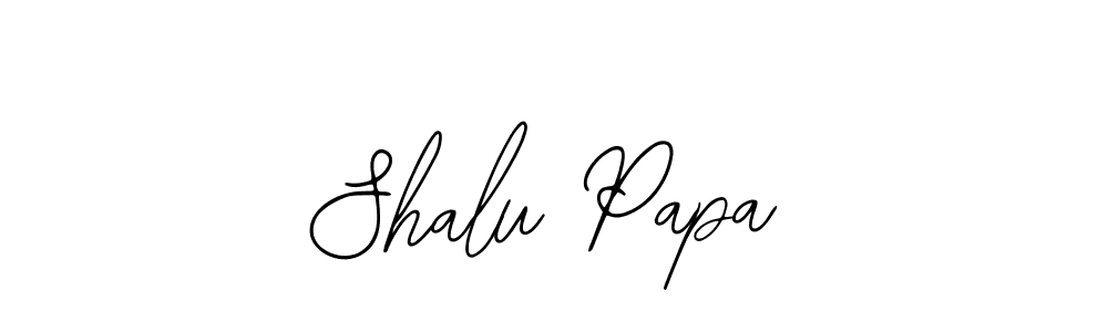 How to make Shalu Papa name signature. Use Bearetta-2O07w style for creating short signs online. This is the latest handwritten sign. Shalu Papa signature style 12 images and pictures png