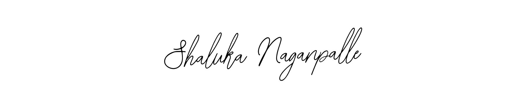 How to make Shaluka Naganpalle name signature. Use Bearetta-2O07w style for creating short signs online. This is the latest handwritten sign. Shaluka Naganpalle signature style 12 images and pictures png