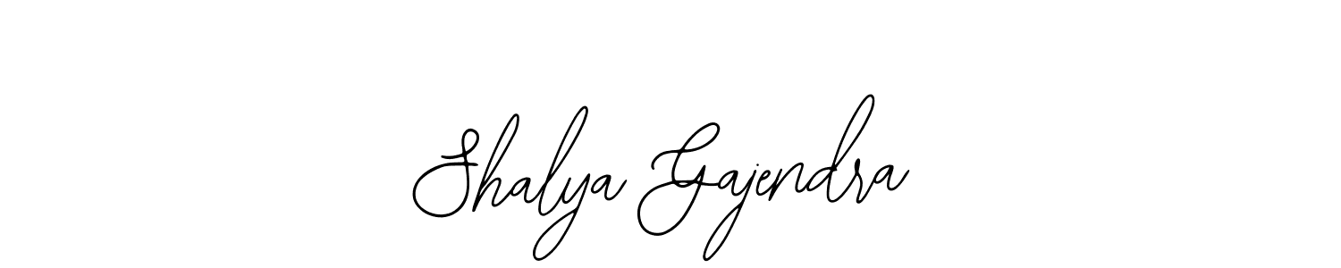 The best way (Bearetta-2O07w) to make a short signature is to pick only two or three words in your name. The name Shalya Gajendra include a total of six letters. For converting this name. Shalya Gajendra signature style 12 images and pictures png