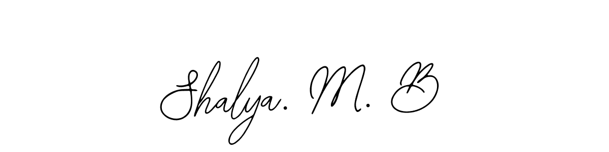 How to make Shalya. M. B name signature. Use Bearetta-2O07w style for creating short signs online. This is the latest handwritten sign. Shalya. M. B signature style 12 images and pictures png