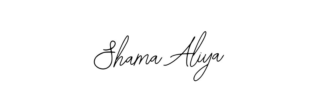 You should practise on your own different ways (Bearetta-2O07w) to write your name (Shama Aliya) in signature. don't let someone else do it for you. Shama Aliya signature style 12 images and pictures png