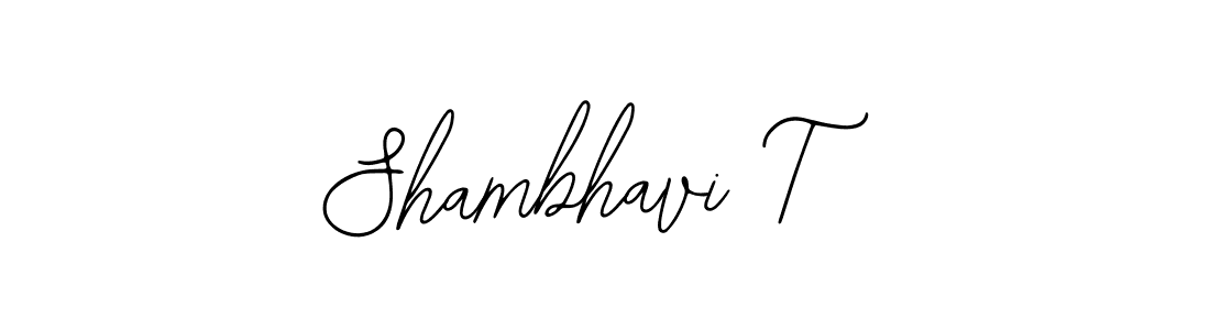 The best way (Bearetta-2O07w) to make a short signature is to pick only two or three words in your name. The name Shambhavi T include a total of six letters. For converting this name. Shambhavi T signature style 12 images and pictures png