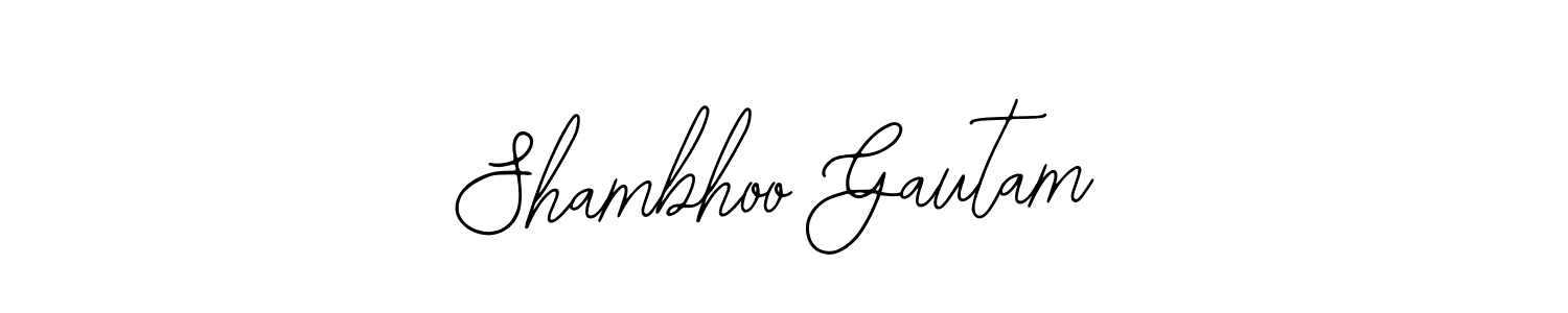 This is the best signature style for the Shambhoo Gautam name. Also you like these signature font (Bearetta-2O07w). Mix name signature. Shambhoo Gautam signature style 12 images and pictures png