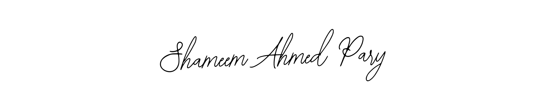 The best way (Bearetta-2O07w) to make a short signature is to pick only two or three words in your name. The name Shameem Ahmed Pary include a total of six letters. For converting this name. Shameem Ahmed Pary signature style 12 images and pictures png