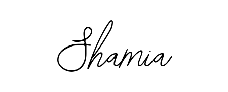 Use a signature maker to create a handwritten signature online. With this signature software, you can design (Bearetta-2O07w) your own signature for name Shamia. Shamia signature style 12 images and pictures png