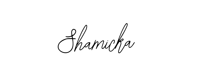 Shamicka stylish signature style. Best Handwritten Sign (Bearetta-2O07w) for my name. Handwritten Signature Collection Ideas for my name Shamicka. Shamicka signature style 12 images and pictures png