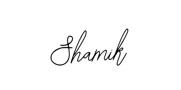 How to make Shamik name signature. Use Bearetta-2O07w style for creating short signs online. This is the latest handwritten sign. Shamik signature style 12 images and pictures png