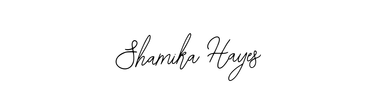 Make a beautiful signature design for name Shamika Hayes. With this signature (Bearetta-2O07w) style, you can create a handwritten signature for free. Shamika Hayes signature style 12 images and pictures png