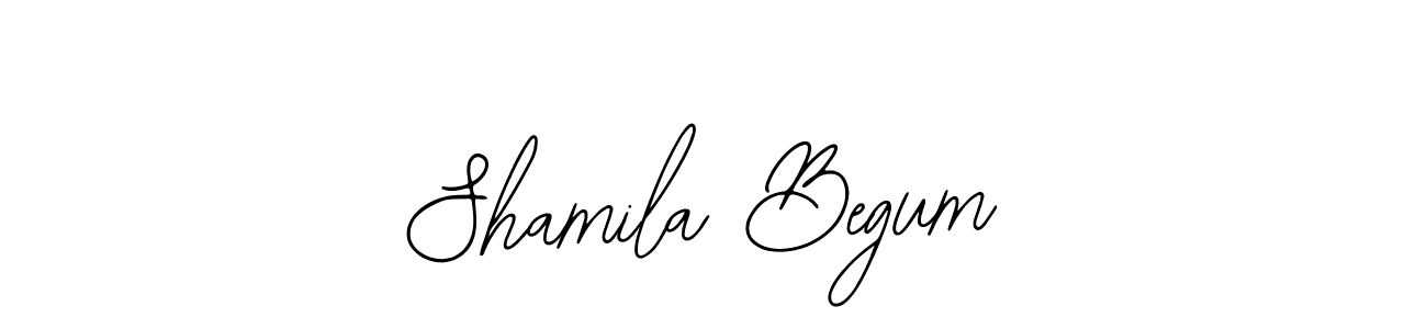 Bearetta-2O07w is a professional signature style that is perfect for those who want to add a touch of class to their signature. It is also a great choice for those who want to make their signature more unique. Get Shamila Begum name to fancy signature for free. Shamila Begum signature style 12 images and pictures png