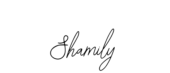 The best way (Bearetta-2O07w) to make a short signature is to pick only two or three words in your name. The name Shamily include a total of six letters. For converting this name. Shamily signature style 12 images and pictures png