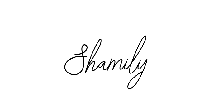 The best way (Bearetta-2O07w) to make a short signature is to pick only two or three words in your name. The name Shamily include a total of six letters. For converting this name. Shamily signature style 12 images and pictures png