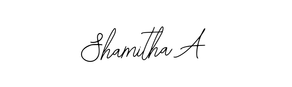 Use a signature maker to create a handwritten signature online. With this signature software, you can design (Bearetta-2O07w) your own signature for name Shamitha A. Shamitha A signature style 12 images and pictures png