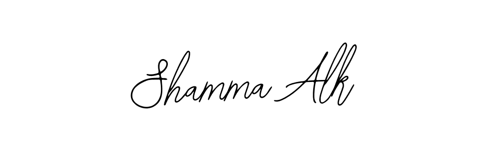 Use a signature maker to create a handwritten signature online. With this signature software, you can design (Bearetta-2O07w) your own signature for name Shamma Alk. Shamma Alk signature style 12 images and pictures png