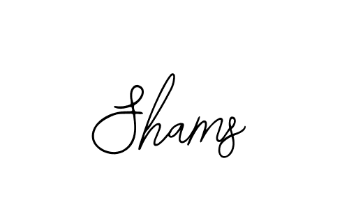 You should practise on your own different ways (Bearetta-2O07w) to write your name (Shams) in signature. don't let someone else do it for you. Shams signature style 12 images and pictures png