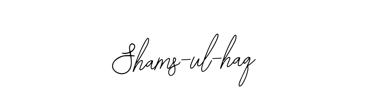 You should practise on your own different ways (Bearetta-2O07w) to write your name (Shams-ul-haq) in signature. don't let someone else do it for you. Shams-ul-haq signature style 12 images and pictures png