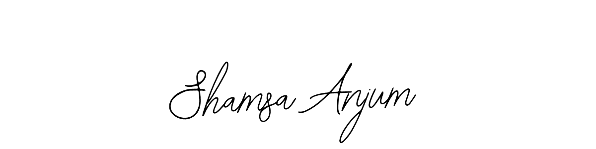 How to make Shamsa Anjum signature? Bearetta-2O07w is a professional autograph style. Create handwritten signature for Shamsa Anjum name. Shamsa Anjum signature style 12 images and pictures png