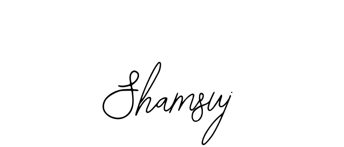 Use a signature maker to create a handwritten signature online. With this signature software, you can design (Bearetta-2O07w) your own signature for name Shamsuj. Shamsuj signature style 12 images and pictures png
