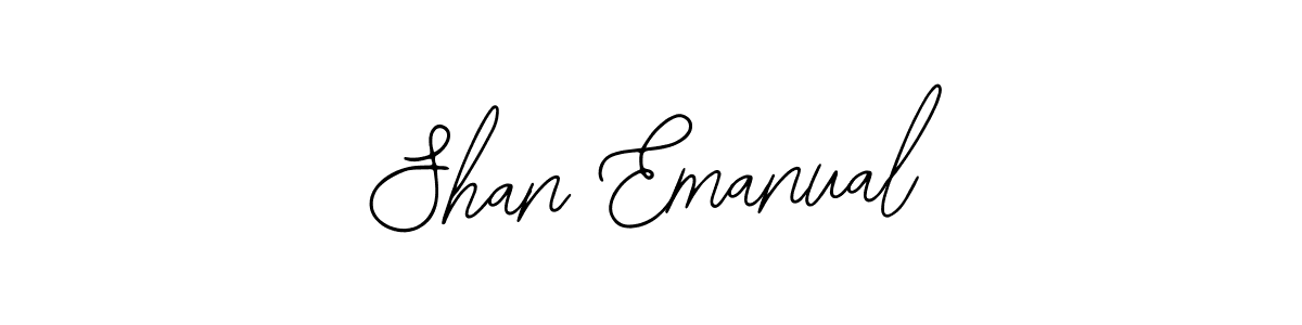 How to make Shan Emanual name signature. Use Bearetta-2O07w style for creating short signs online. This is the latest handwritten sign. Shan Emanual signature style 12 images and pictures png
