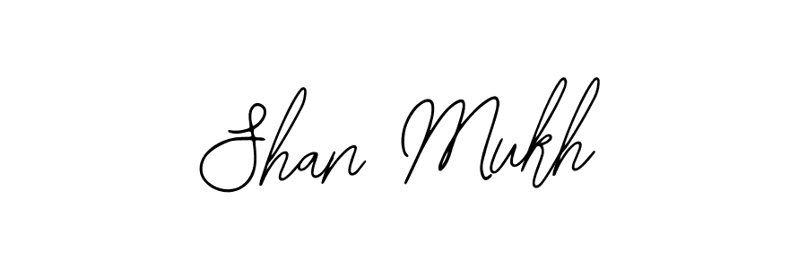 How to make Shan Mukh name signature. Use Bearetta-2O07w style for creating short signs online. This is the latest handwritten sign. Shan Mukh signature style 12 images and pictures png
