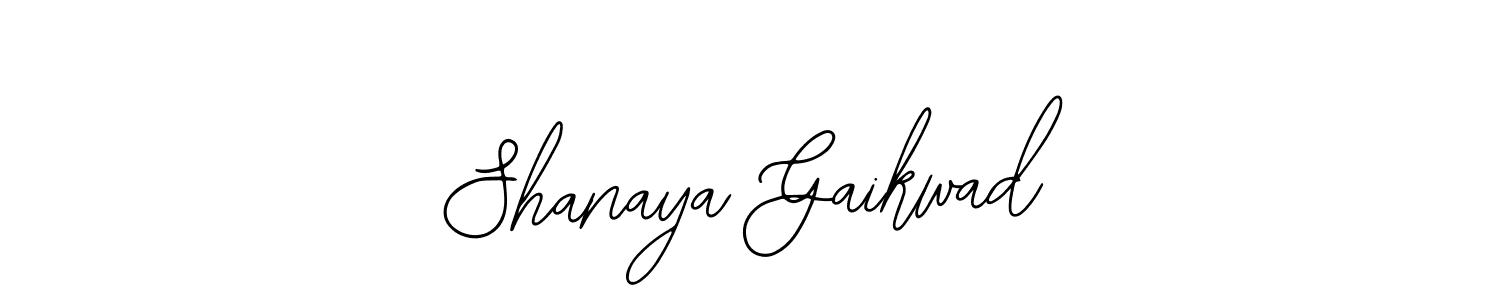 You should practise on your own different ways (Bearetta-2O07w) to write your name (Shanaya Gaikwad) in signature. don't let someone else do it for you. Shanaya Gaikwad signature style 12 images and pictures png