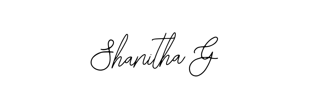 Design your own signature with our free online signature maker. With this signature software, you can create a handwritten (Bearetta-2O07w) signature for name Shanitha G. Shanitha G signature style 12 images and pictures png
