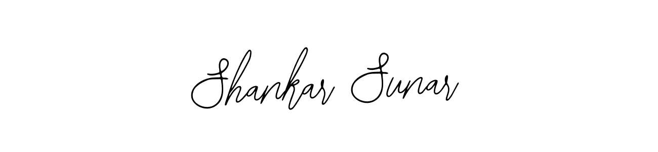 How to make Shankar Sunar name signature. Use Bearetta-2O07w style for creating short signs online. This is the latest handwritten sign. Shankar Sunar signature style 12 images and pictures png