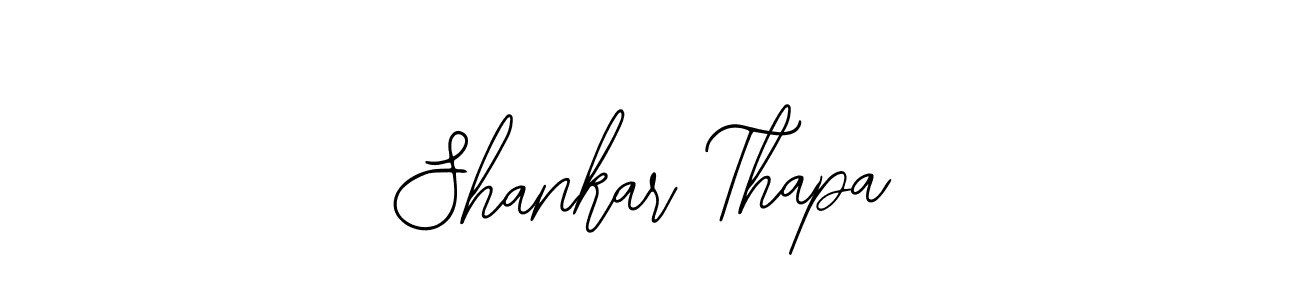 How to make Shankar Thapa name signature. Use Bearetta-2O07w style for creating short signs online. This is the latest handwritten sign. Shankar Thapa signature style 12 images and pictures png