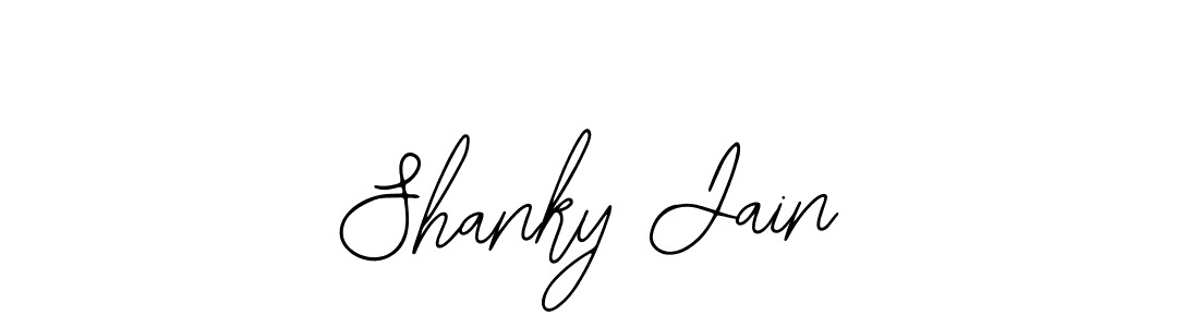 You should practise on your own different ways (Bearetta-2O07w) to write your name (Shanky Jain) in signature. don't let someone else do it for you. Shanky Jain signature style 12 images and pictures png