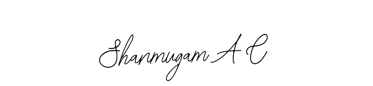 Design your own signature with our free online signature maker. With this signature software, you can create a handwritten (Bearetta-2O07w) signature for name Shanmugam A C. Shanmugam A C signature style 12 images and pictures png