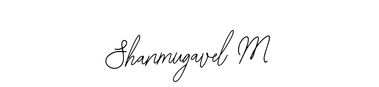 The best way (Bearetta-2O07w) to make a short signature is to pick only two or three words in your name. The name Shanmugavel M include a total of six letters. For converting this name. Shanmugavel M signature style 12 images and pictures png
