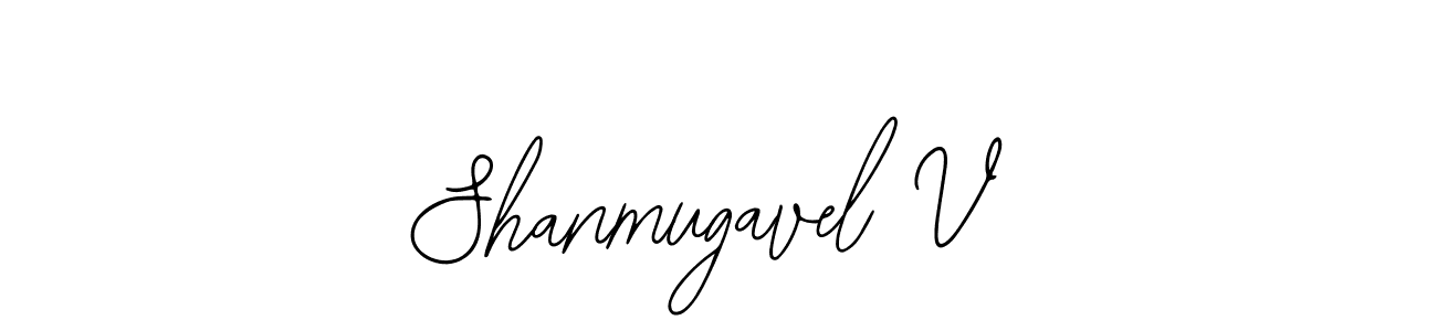 How to Draw Shanmugavel V signature style? Bearetta-2O07w is a latest design signature styles for name Shanmugavel V. Shanmugavel V signature style 12 images and pictures png