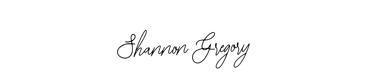 Shannon Gregory stylish signature style. Best Handwritten Sign (Bearetta-2O07w) for my name. Handwritten Signature Collection Ideas for my name Shannon Gregory. Shannon Gregory signature style 12 images and pictures png