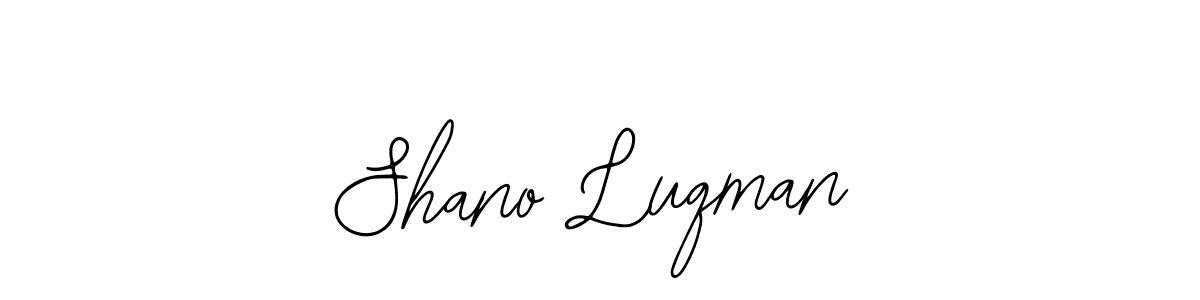 The best way (Bearetta-2O07w) to make a short signature is to pick only two or three words in your name. The name Shano Luqman include a total of six letters. For converting this name. Shano Luqman signature style 12 images and pictures png