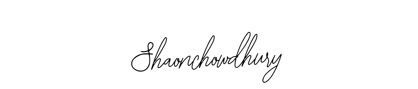 How to make Shaonchowdhury name signature. Use Bearetta-2O07w style for creating short signs online. This is the latest handwritten sign. Shaonchowdhury signature style 12 images and pictures png