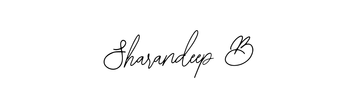 This is the best signature style for the Sharandeep B name. Also you like these signature font (Bearetta-2O07w). Mix name signature. Sharandeep B signature style 12 images and pictures png