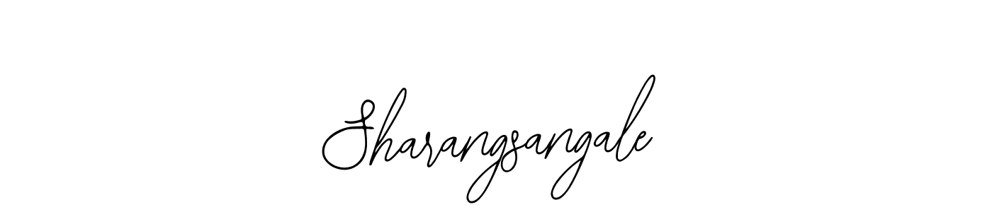 You should practise on your own different ways (Bearetta-2O07w) to write your name (Sharangsangale) in signature. don't let someone else do it for you. Sharangsangale signature style 12 images and pictures png