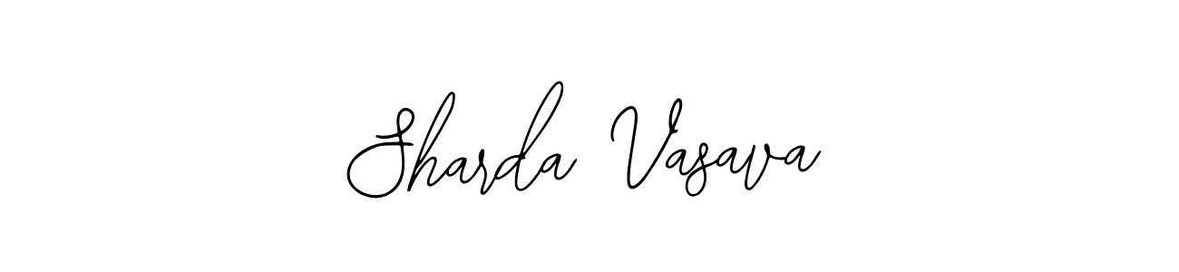 You should practise on your own different ways (Bearetta-2O07w) to write your name (Sharda Vasava) in signature. don't let someone else do it for you. Sharda Vasava signature style 12 images and pictures png